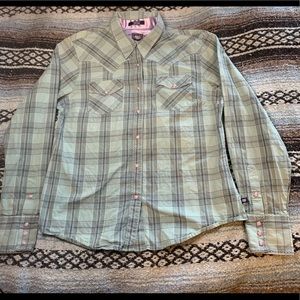 Cruel Girl Pearl Snap Rodeo Shirt size L